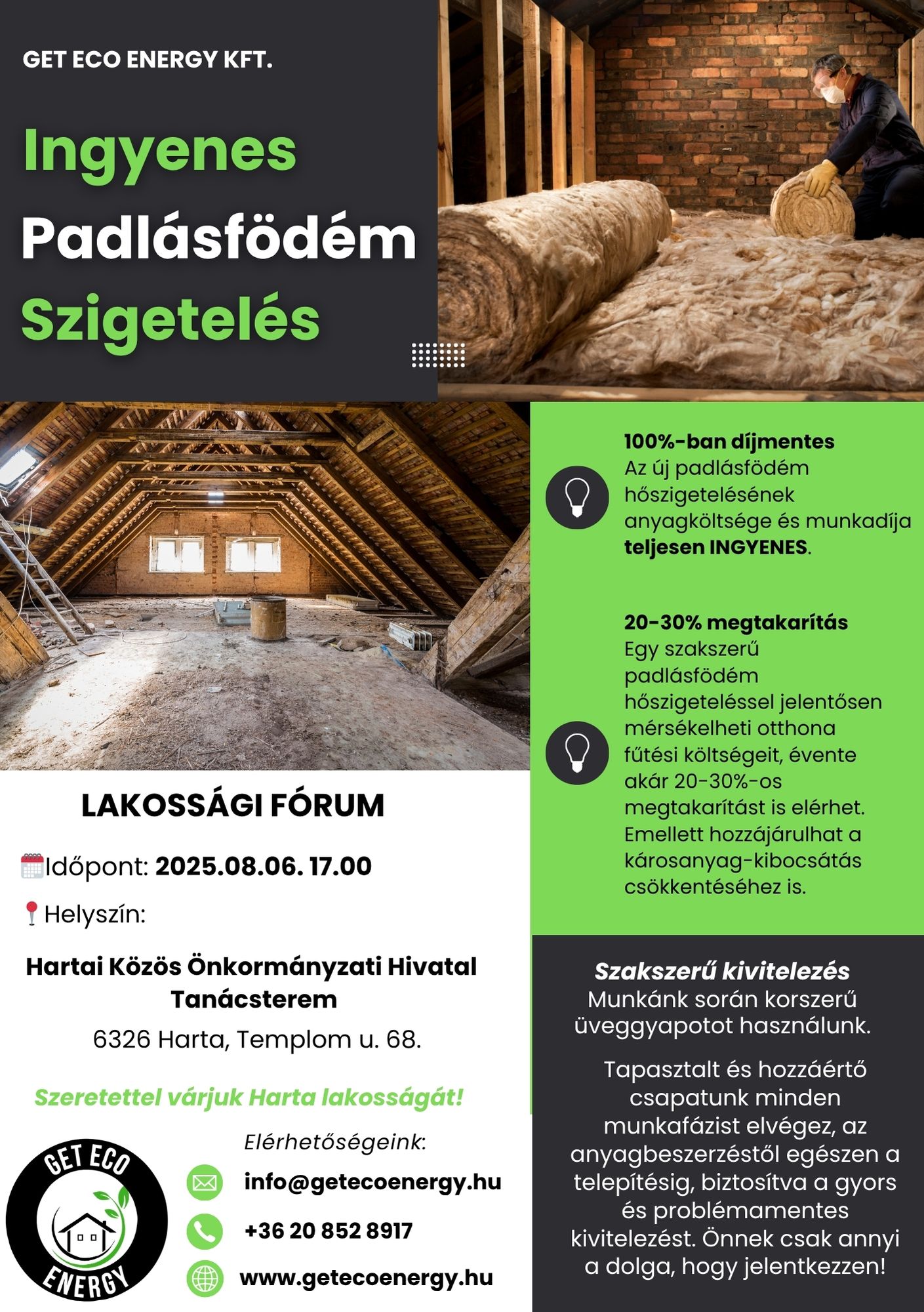 Padlásfödém hirdetési plakát 25 08 06 Harta