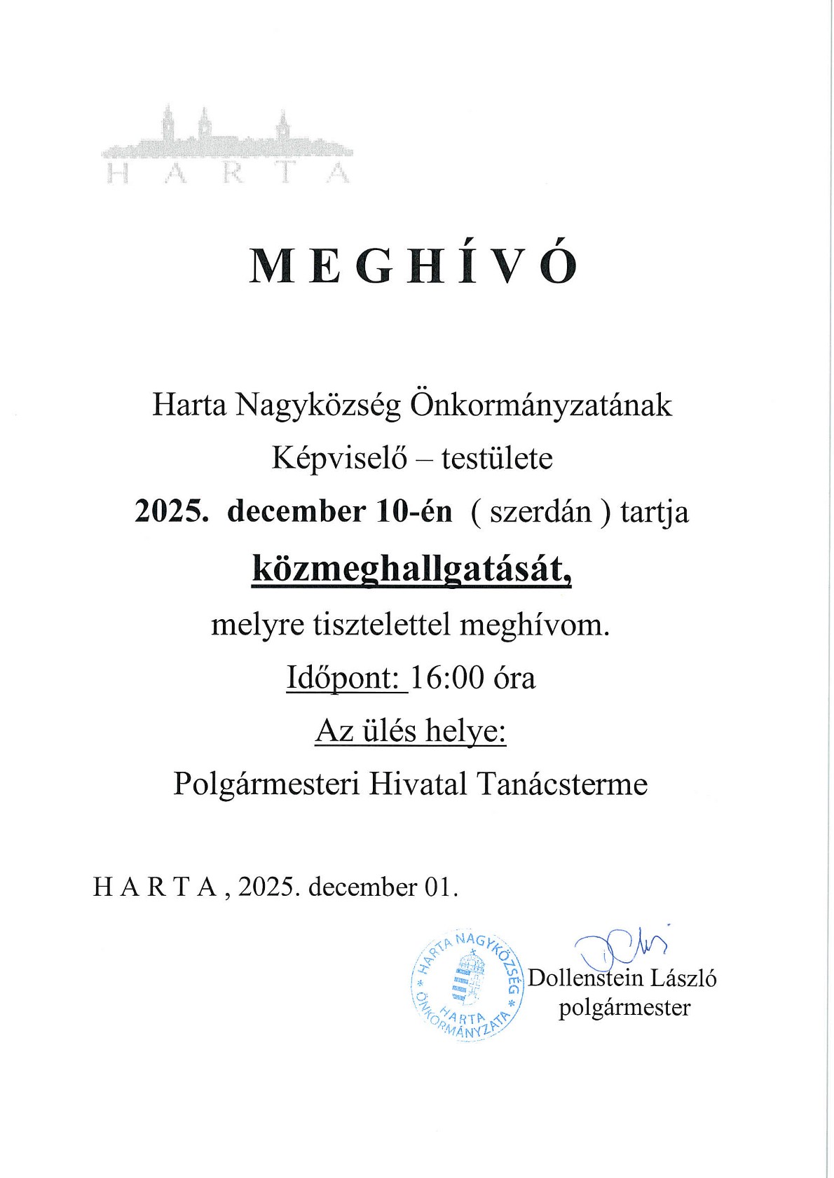 közmeghallgatás meghívó 20251210