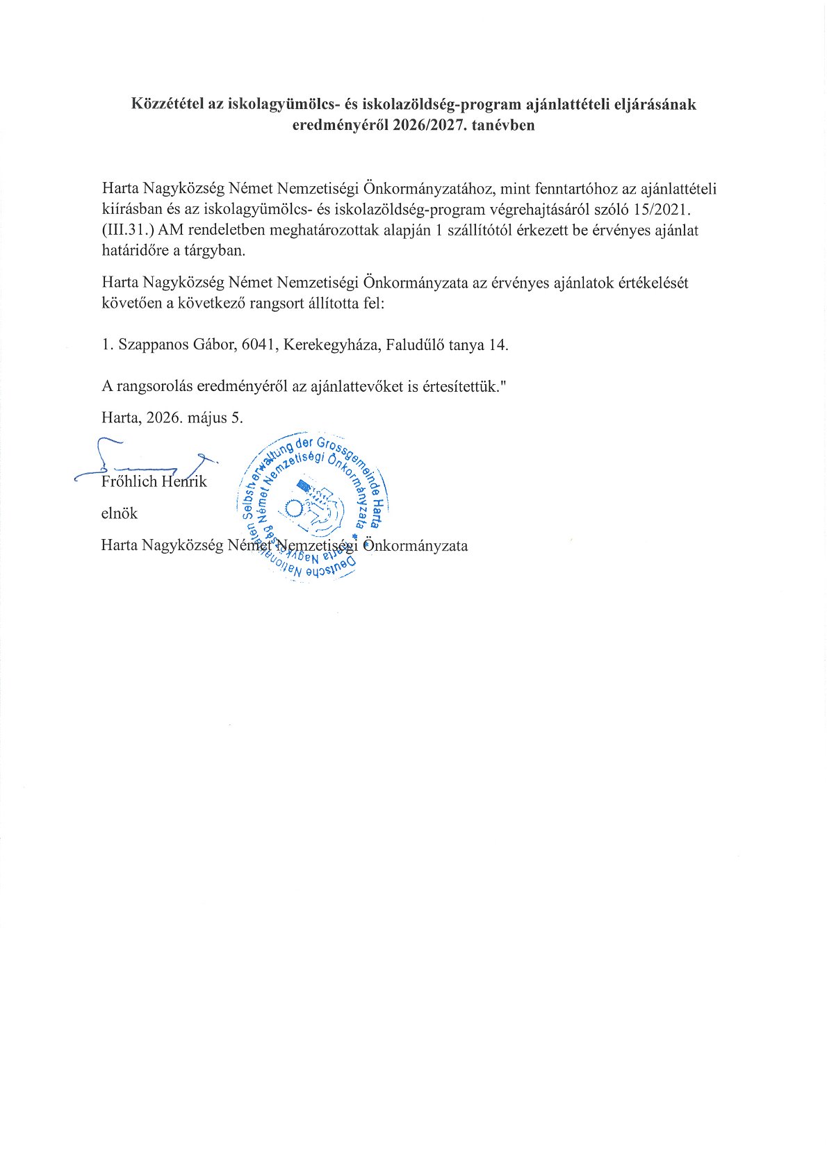 iskolagyümölcs eredmény