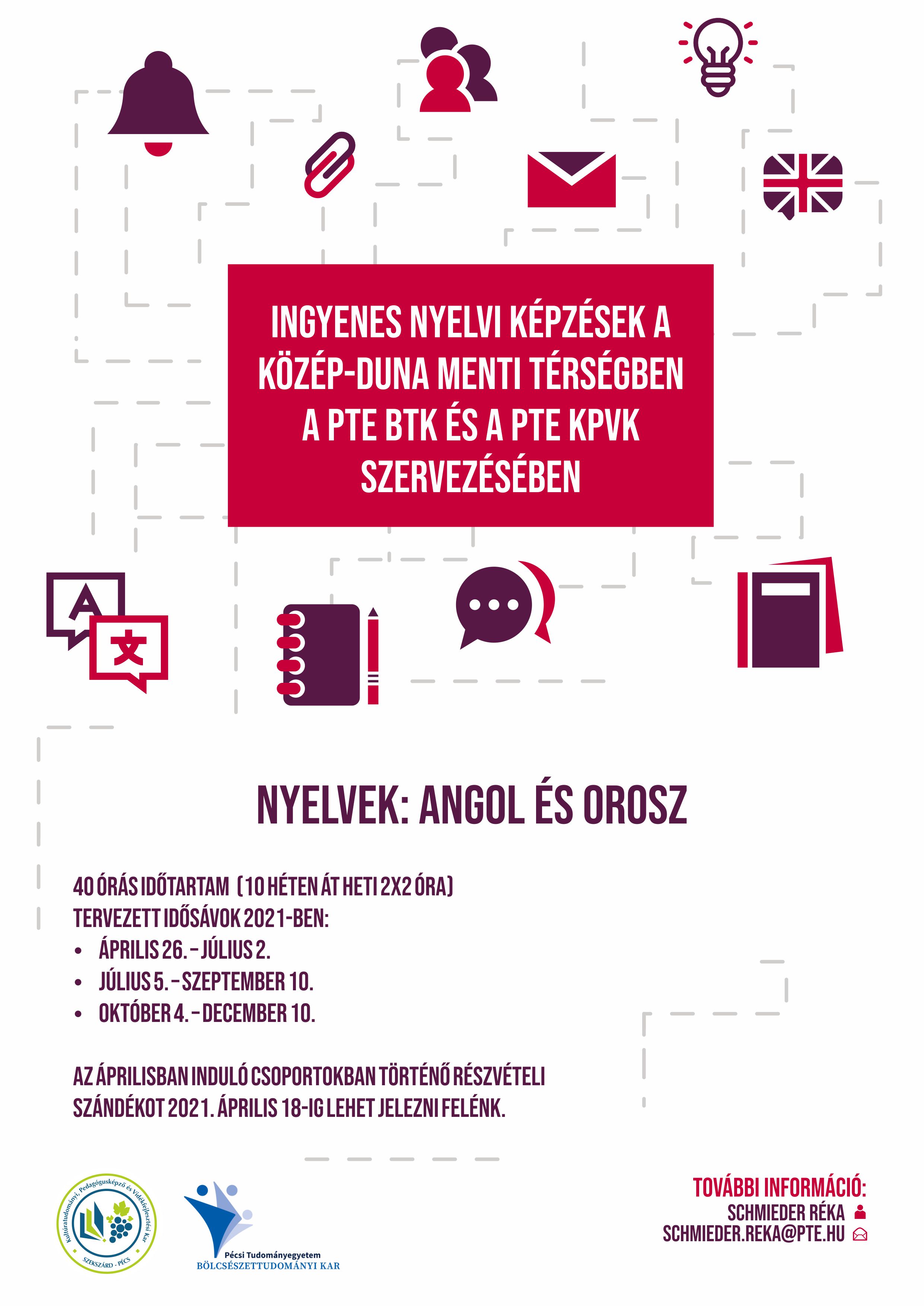 KPVK BTK angol orosz tanfolyam flyer